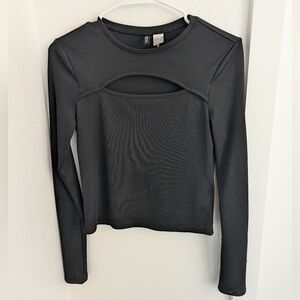 H&M Black Cutout Top